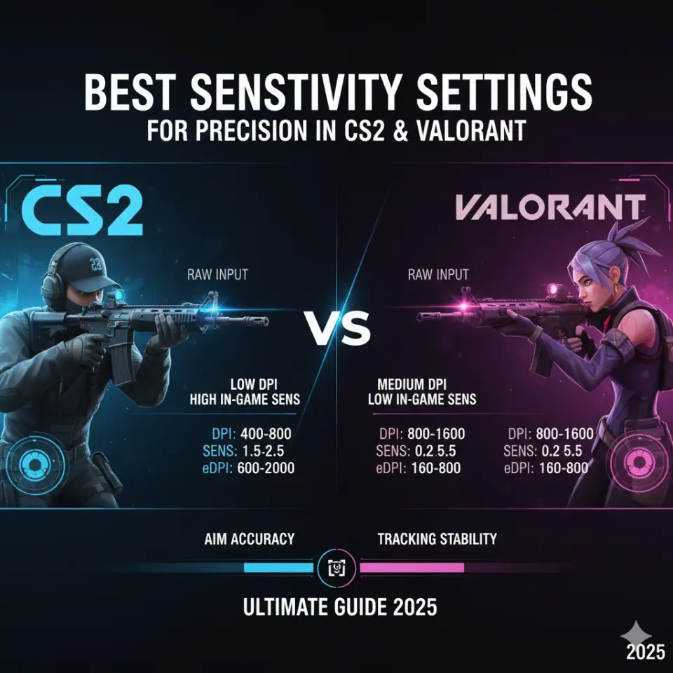 Best Sensitivity Settings for Precision in CS2 & Valorant
