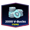 2000 V-Bucks Items Gifting