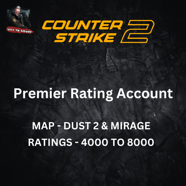 Counter Strike 2 Premier Rating Account | 4000-8000 Premier Ratings | Premier Mode Unlocked