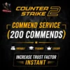 Counter Strike 2 commend service 200 commends to increase trust factor instantly