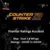 Counter Strike 2 Premier Ratings Account | 15000-20000 Premier Ratings | Premier Mode Unlocked